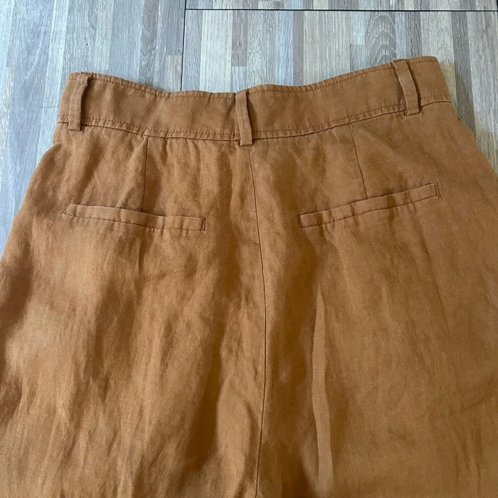 Everlane The Linen Way-high Drape Pant in Caramel Size 4 100% linen